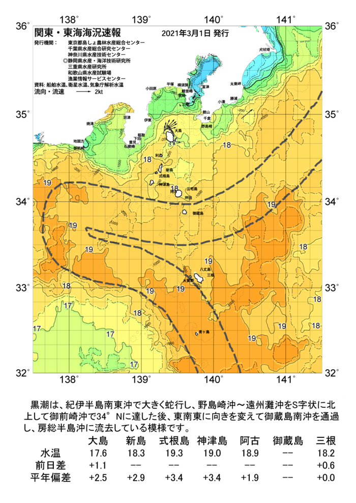 海の天気図2021年3月1日