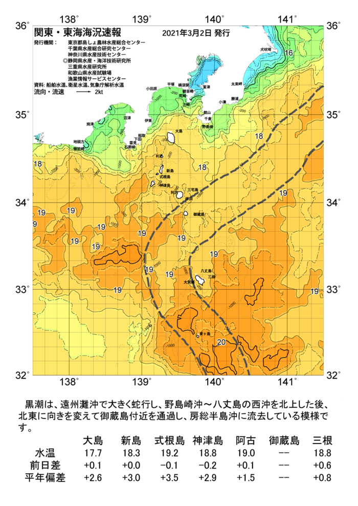 海の天気図2021年3月2日