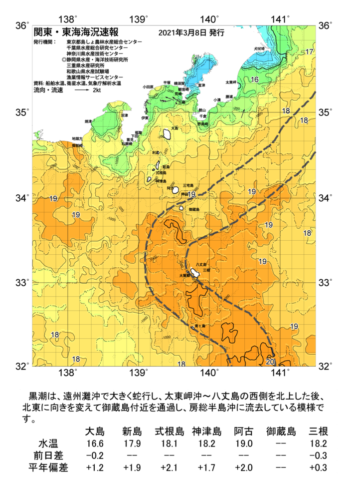 海の天気図2021年3月8日