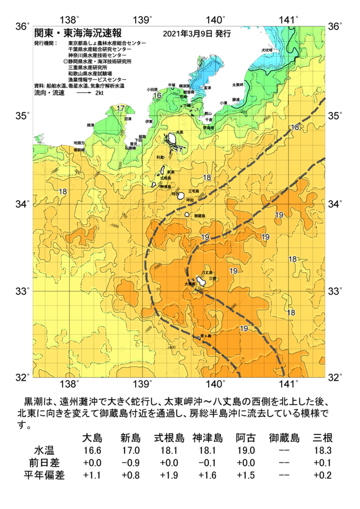 海の天気図2021年3月9日