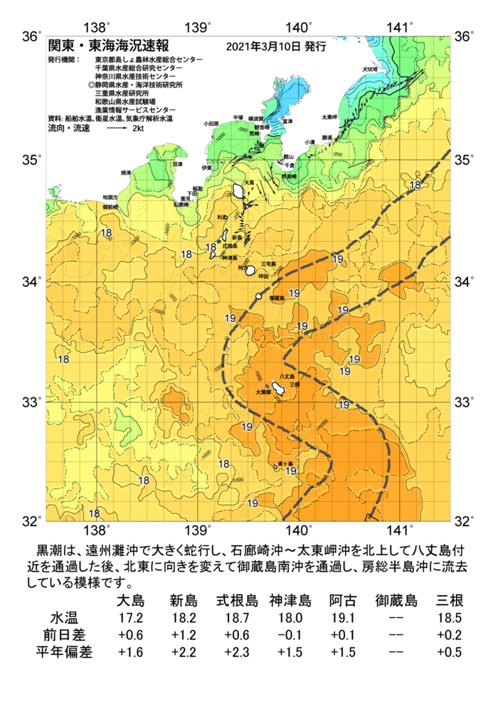 海の天気図2021年3月10日