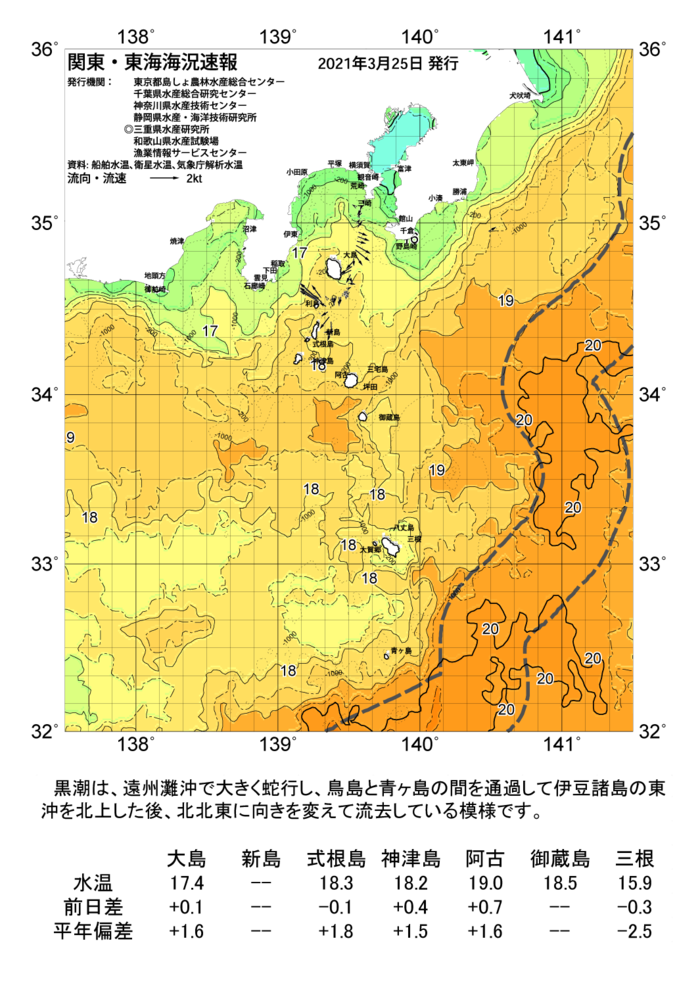 海の天気図2021年3月25日