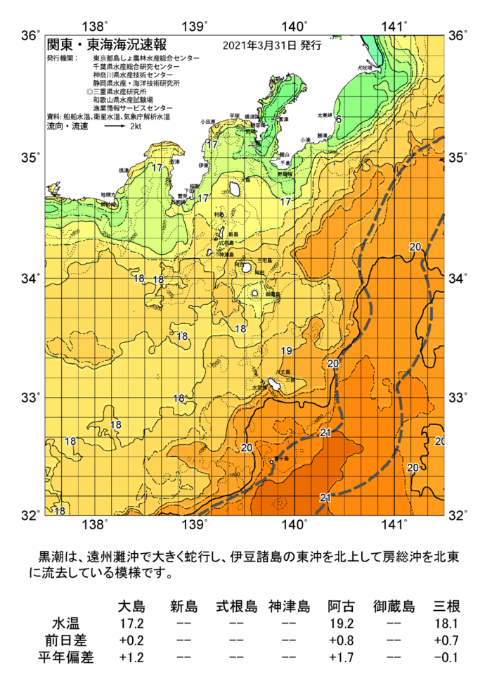 海の天気図2021年3月31日