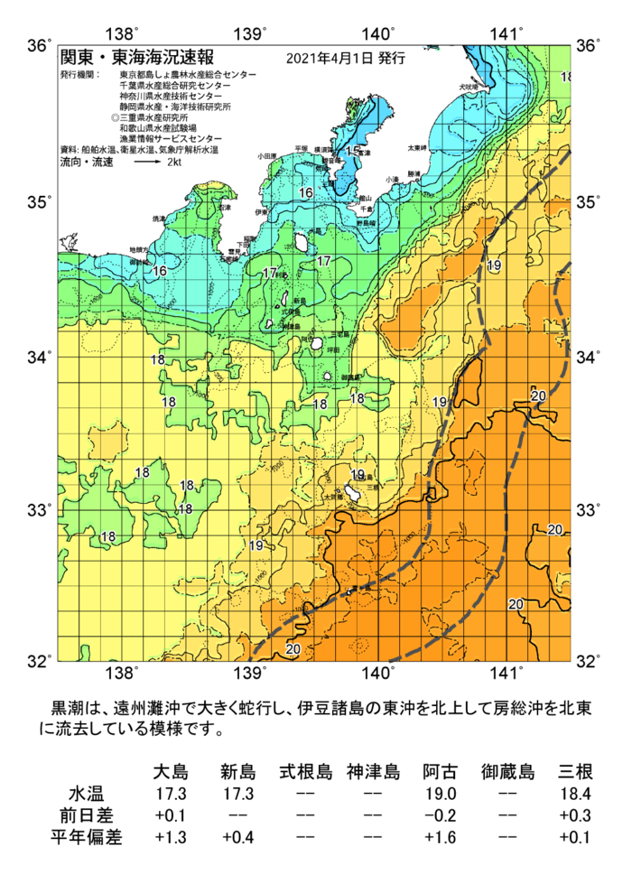 海の天気図2021年4月1日