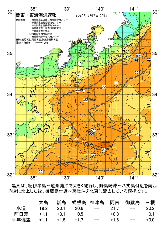 海の天気図2021年5月7日 東京都島しょ農林水産総合センター