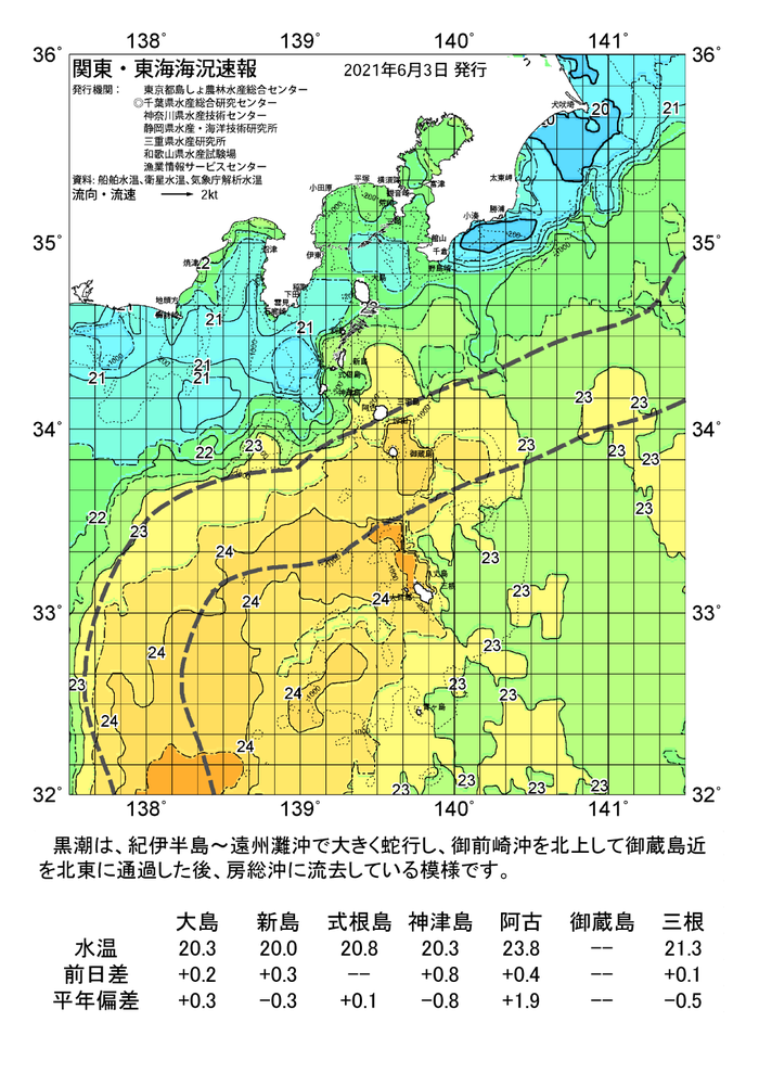 海の天気図2021年6月3日