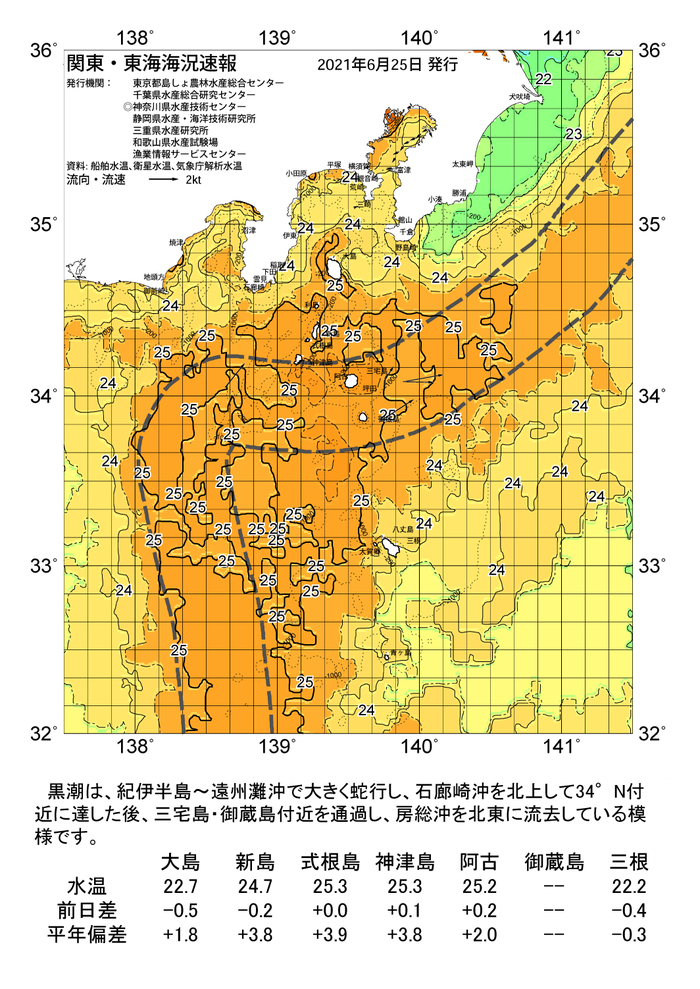 海の天気図2021年6月25日