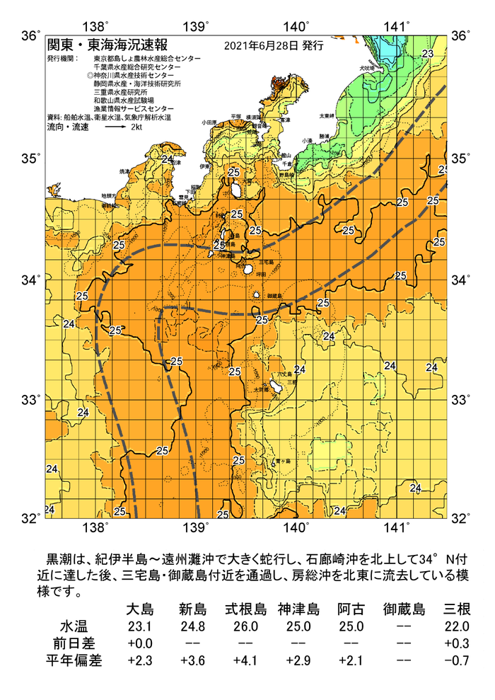 海の天気図2021年6月28日