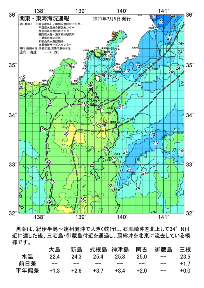 海の天気図2021年7月5日