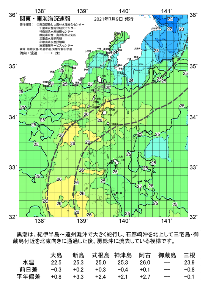 海の天気図2021年7月9日