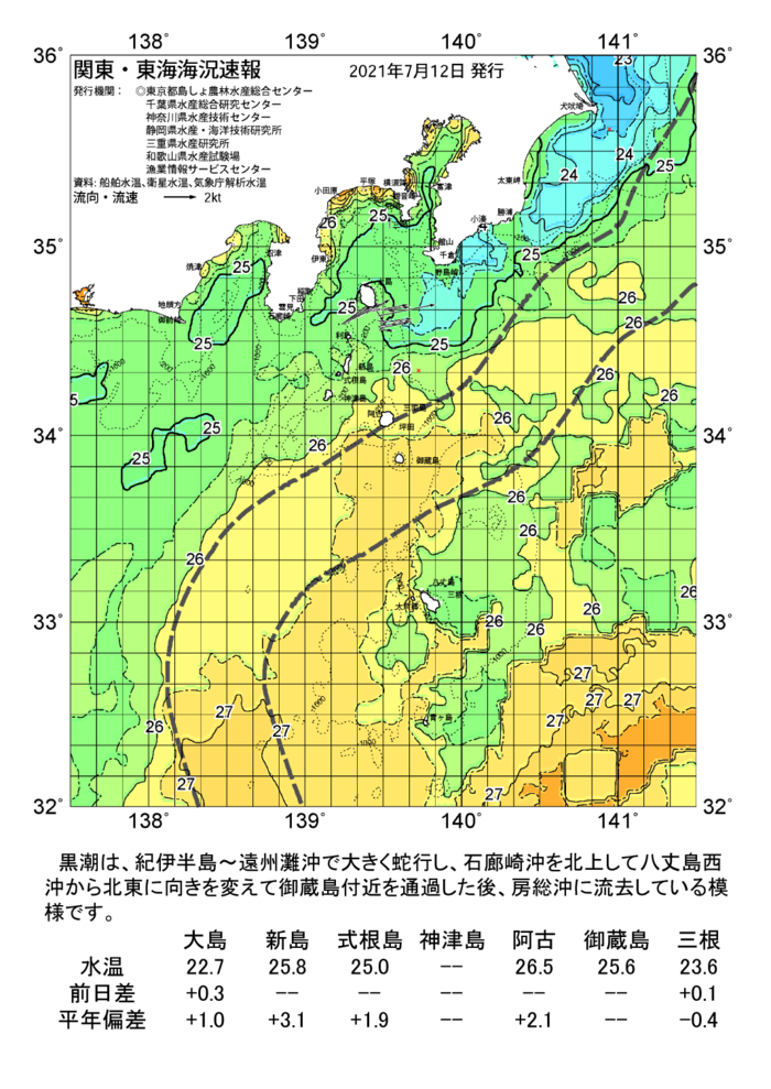 海の天気図2021年7月12日