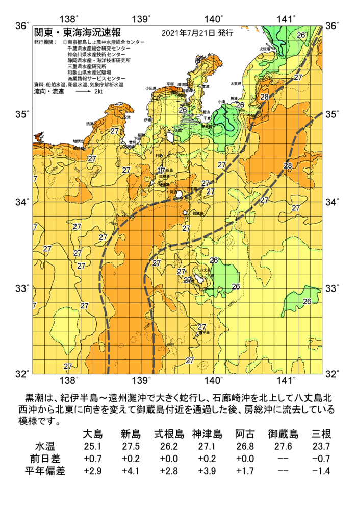 海の天気図2021年7月21日