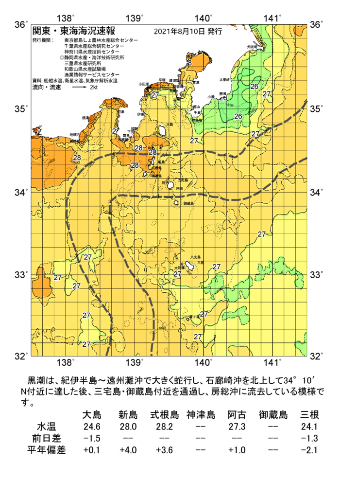 海の天気図2021年8月10日
