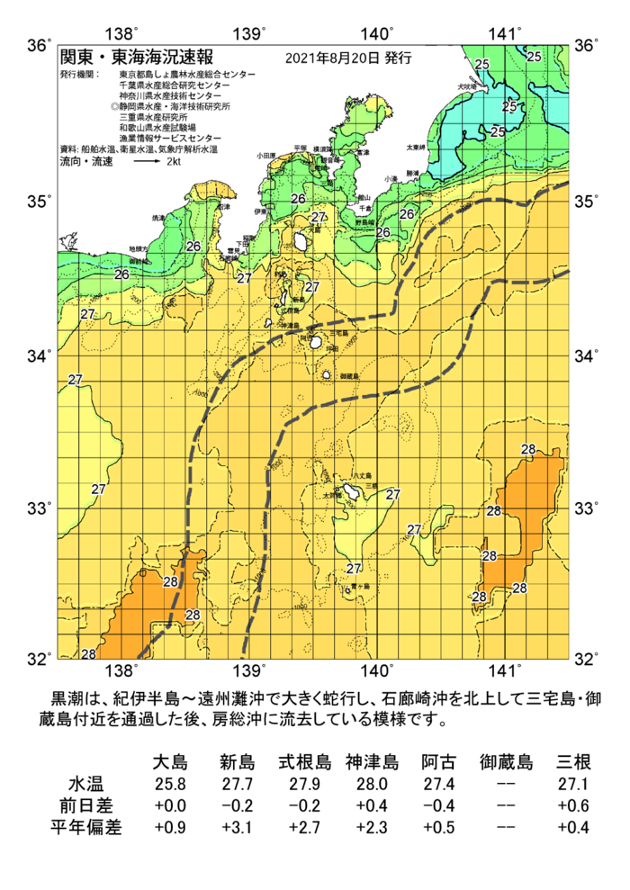 海の天気図2021年8月20日