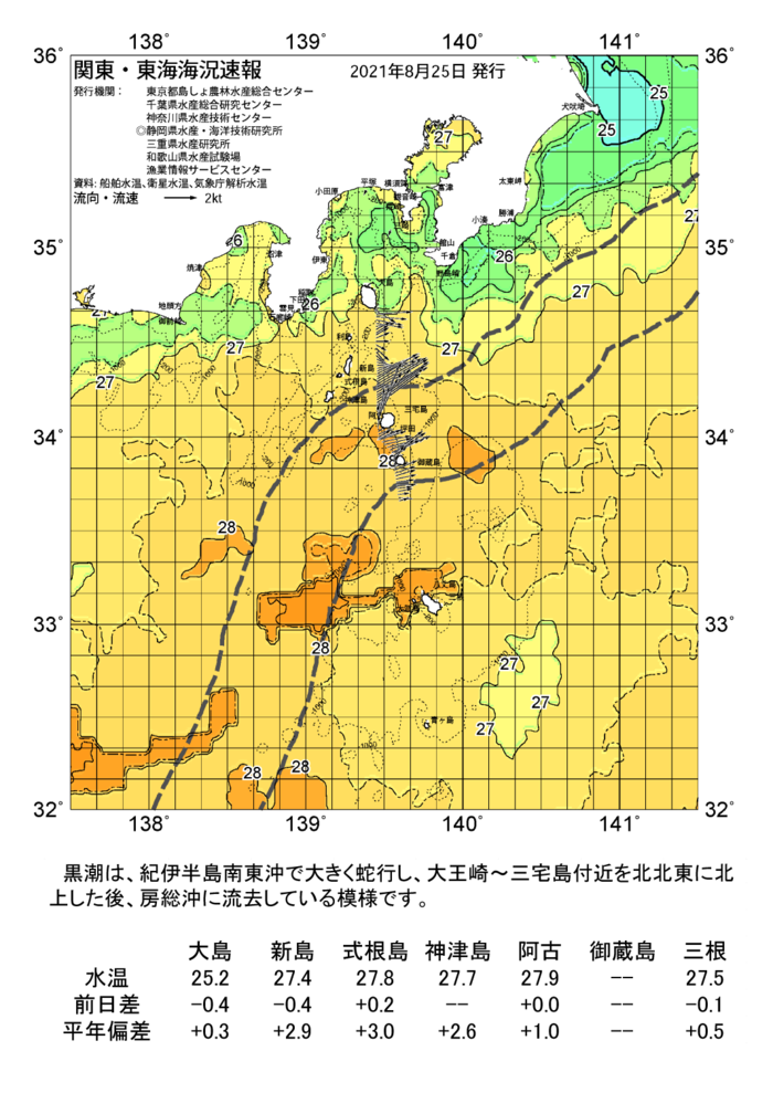 海の天気図2021年8月25日