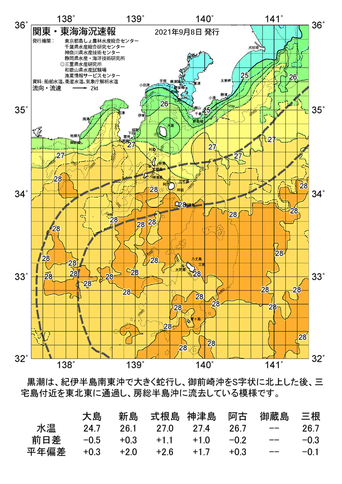 海の天気図2021年9月8日