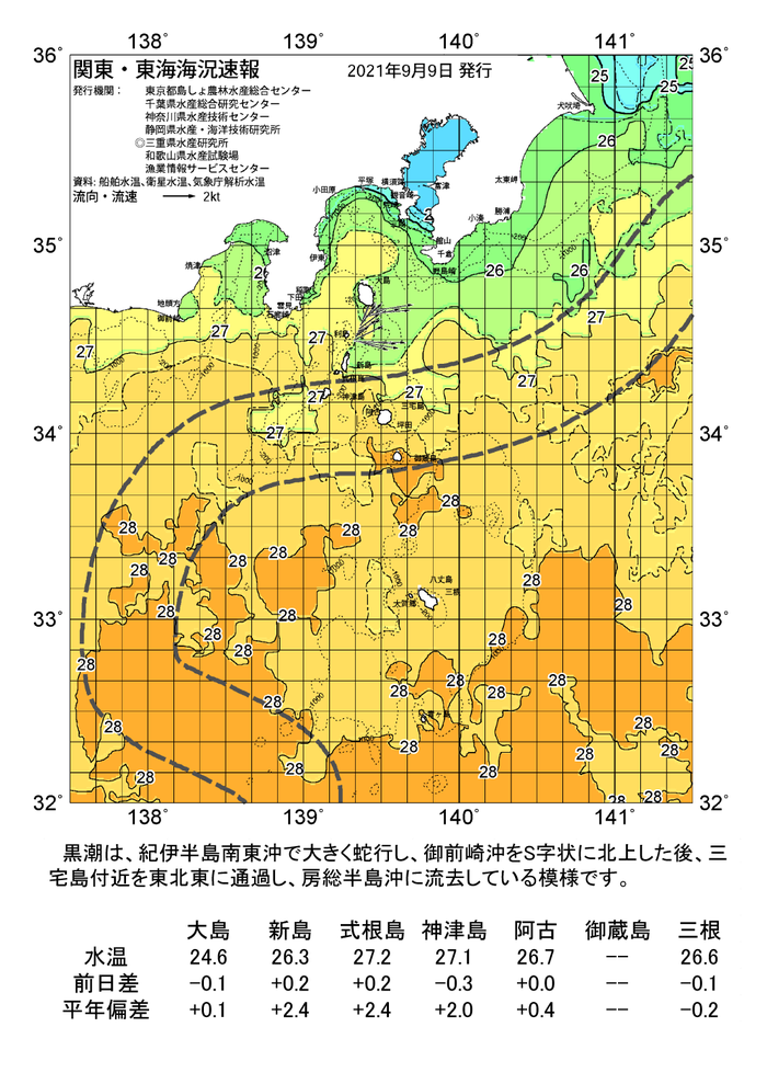 海の天気図2021年9月9日