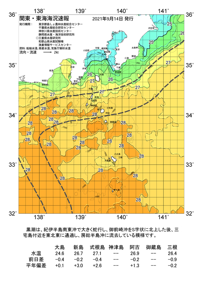 海の天気図2021年9月14日