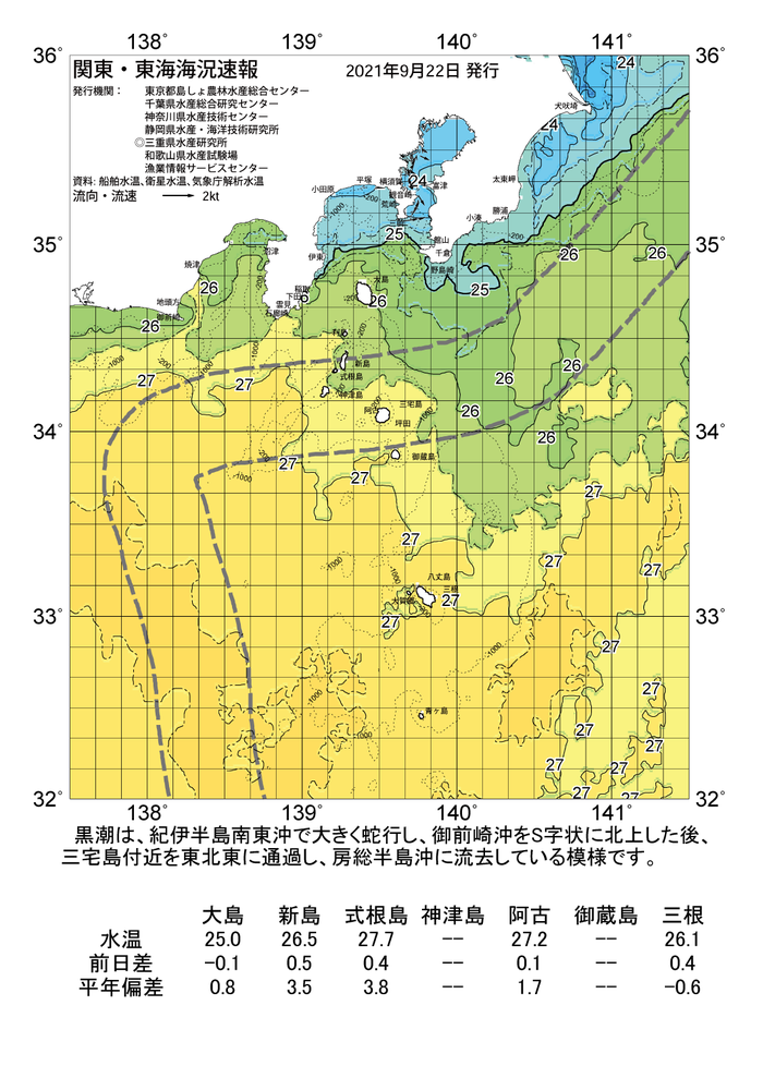 海の天気図2021年9月22日