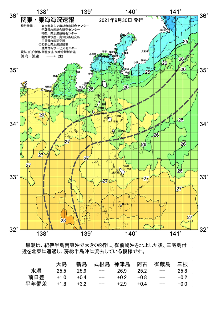 海の天気図2021年9月30日