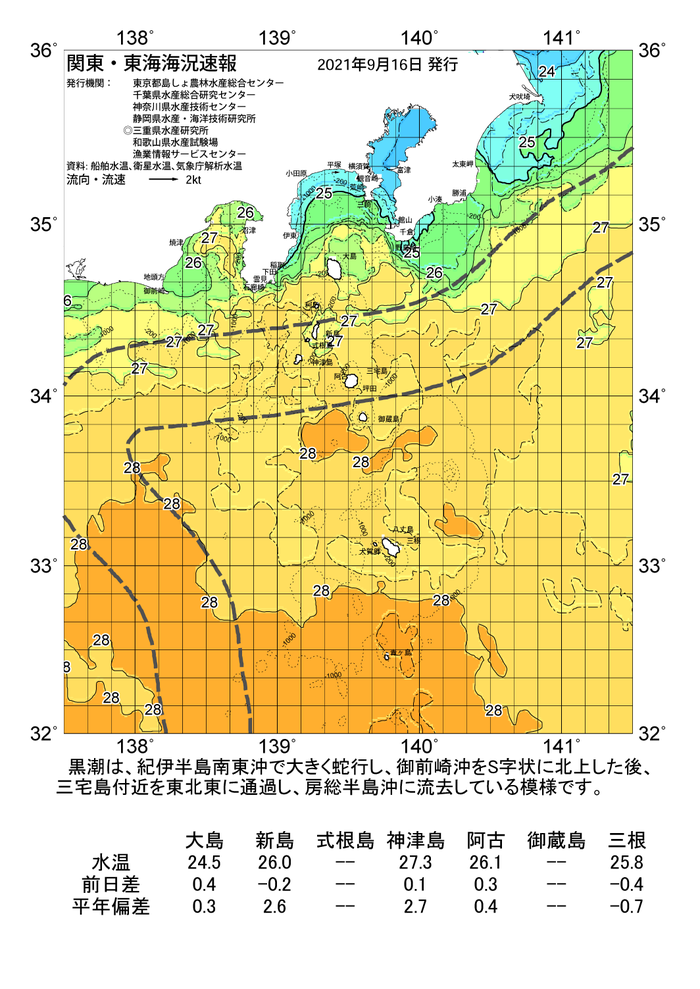 海の天気図2021年9月16日