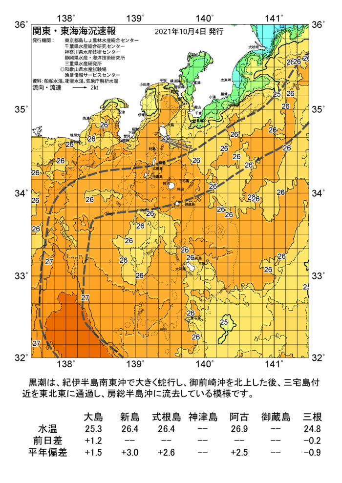 海の天気図2021年10月4日