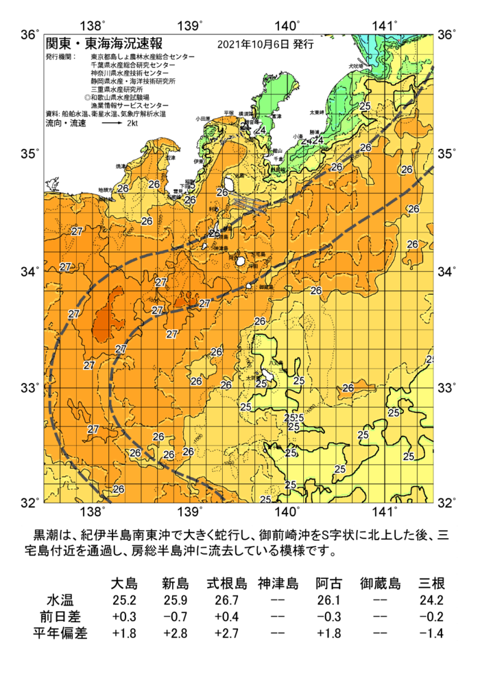 海の天気図2021年10月6日