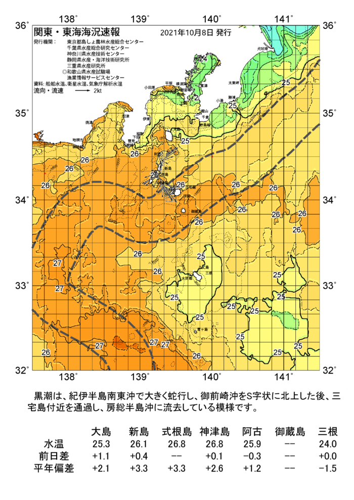 海の天気図2021年10月8日