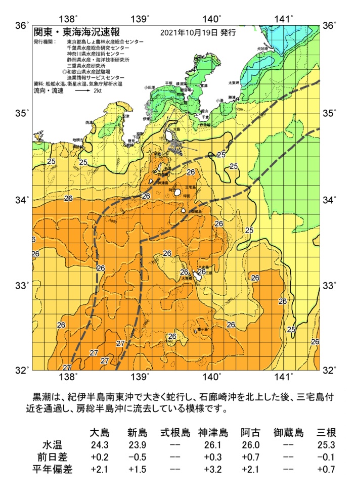 海の天気図2021年10月19日