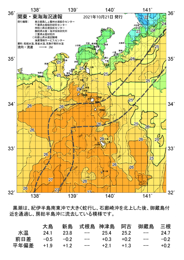海の天気図2021年10月21日