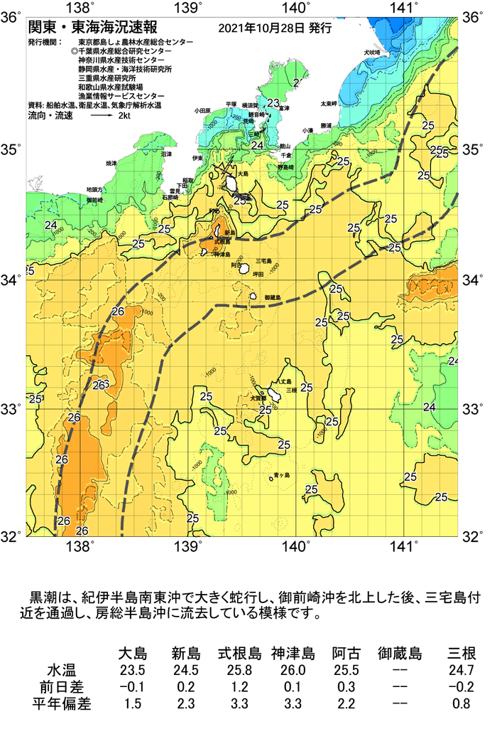 海の天気図2021年10月28日