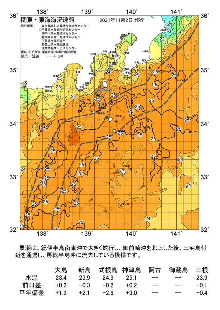 海の天気図2021年11月2日