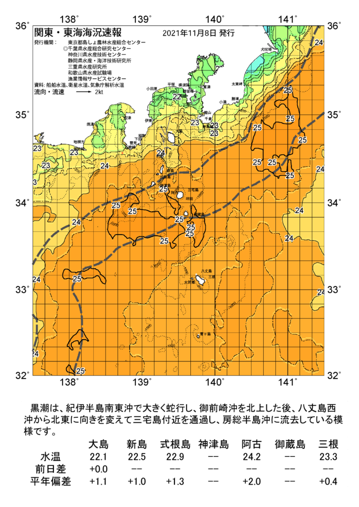 海の天気図2021年11月8日