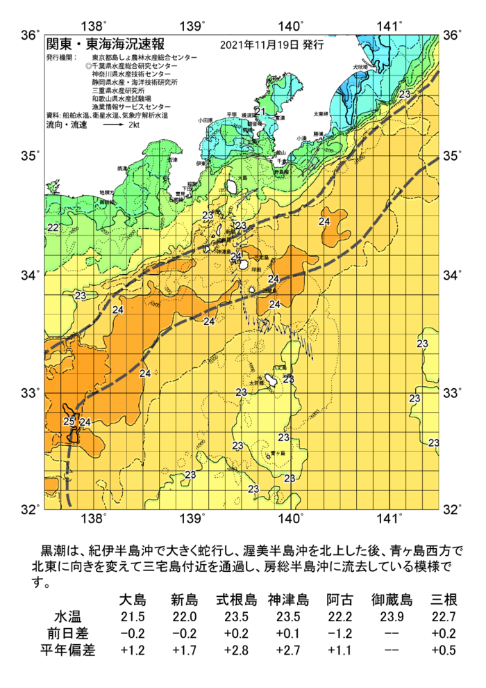 海の天気図2021年11月19日