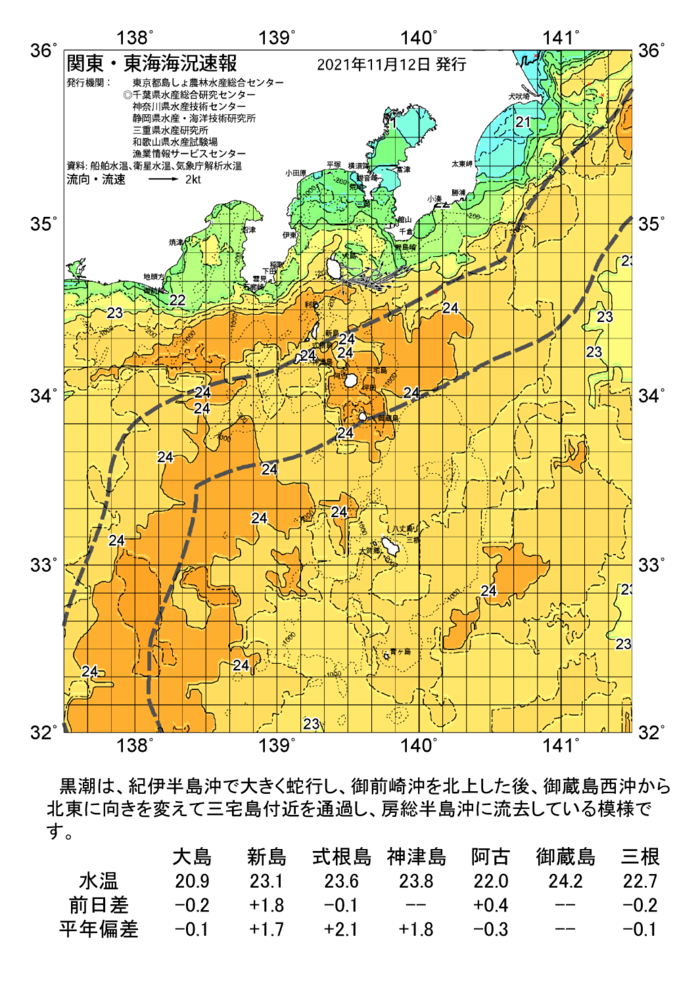 海の天気図2021年11月12日