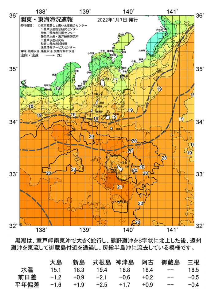 海の天気図2022年1月7日