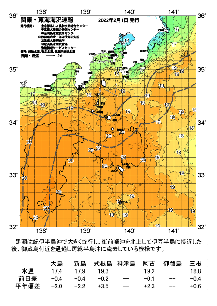海の天気図2022年2月1日