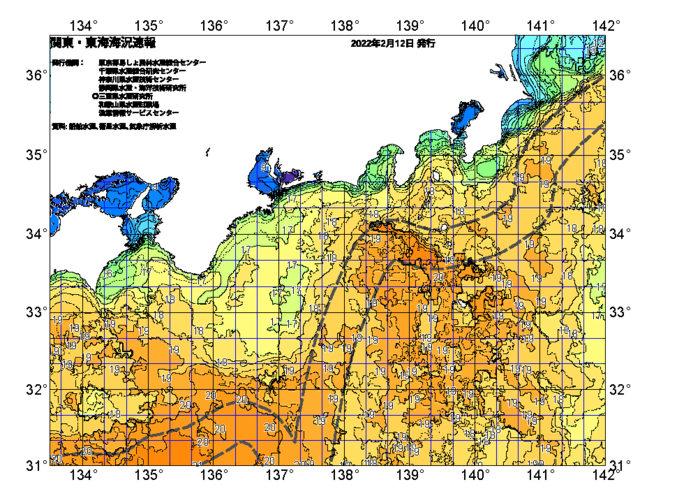 広域版海の天気図2022年2月12日