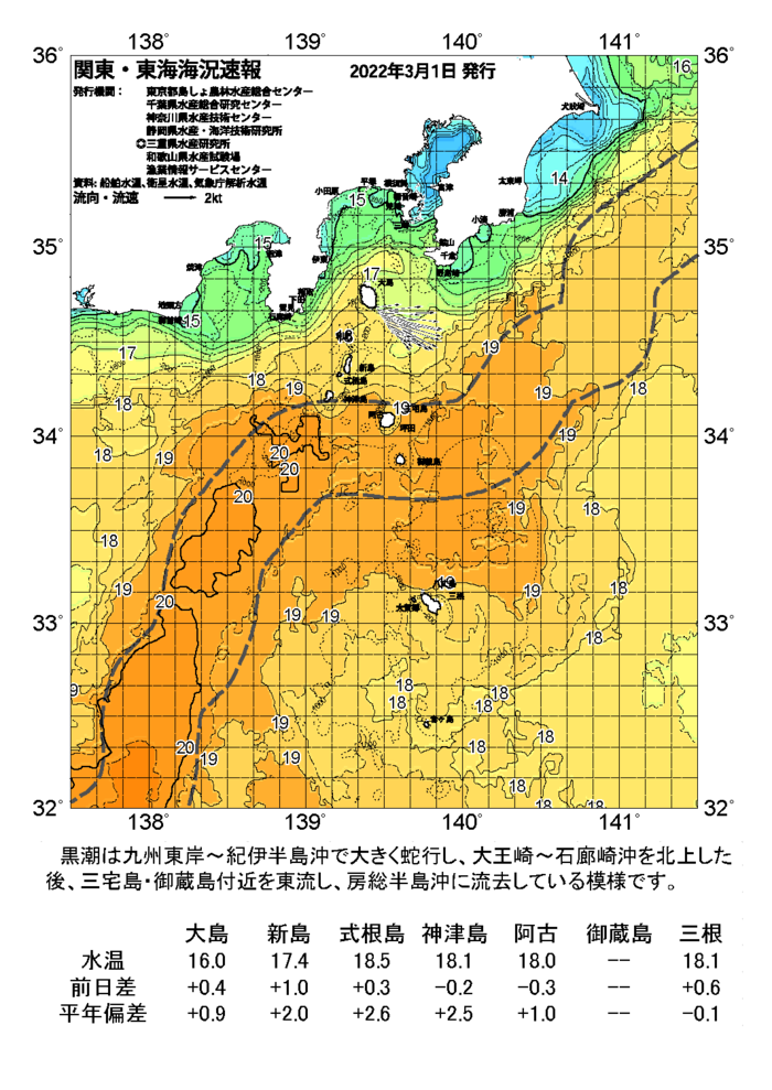 海の天気図2022年3月1日