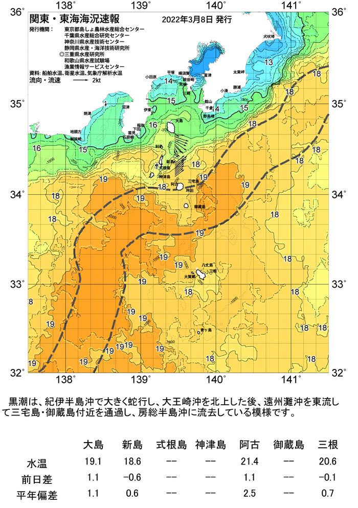 海の天気図2022年3月8日