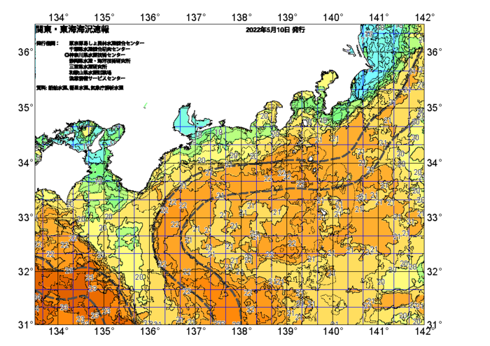 広域版海の天気図2022年5月10日