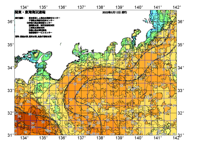 広域版海の天気図2022年5月12日