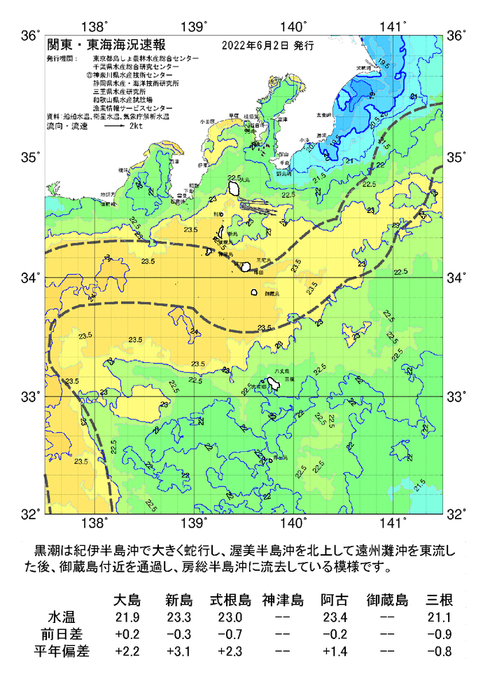 海の天気図2022年6月2日