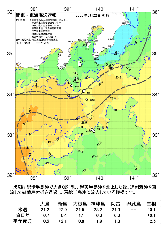 海の天気図2022年6月22日