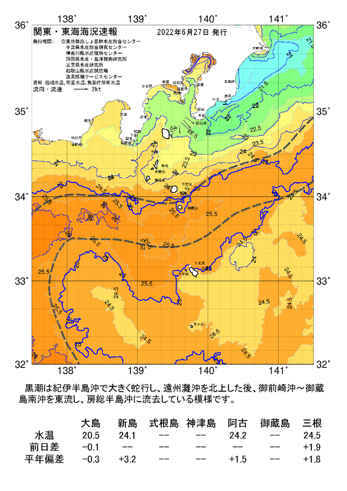 海の天気図2022年6月27日