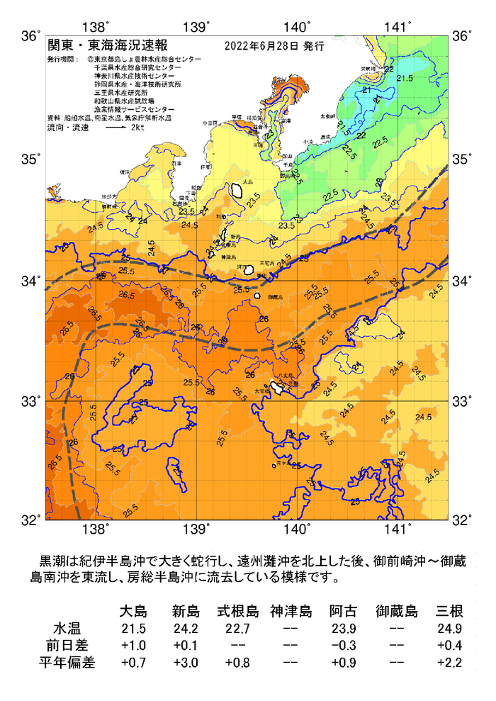 海の天気図2022年6月28日