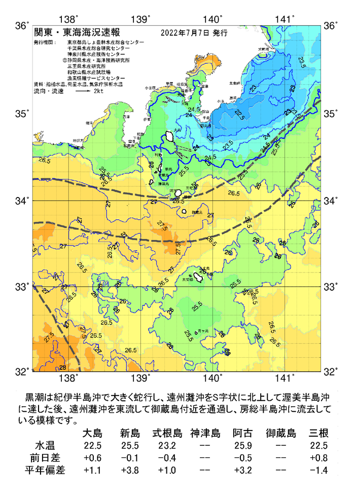 海の天気図2022年7月7日