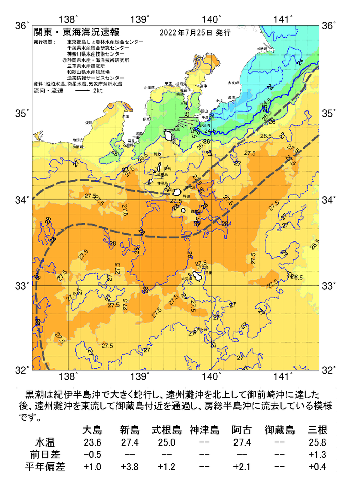 海の天気図2022年7月25日