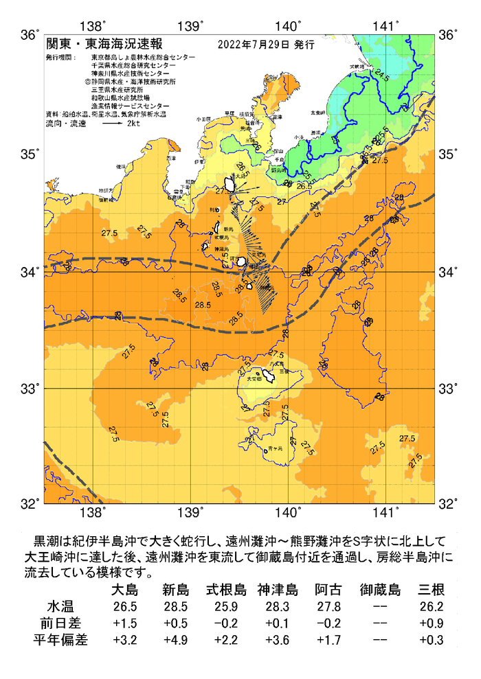 海の天気図2022年7月29日