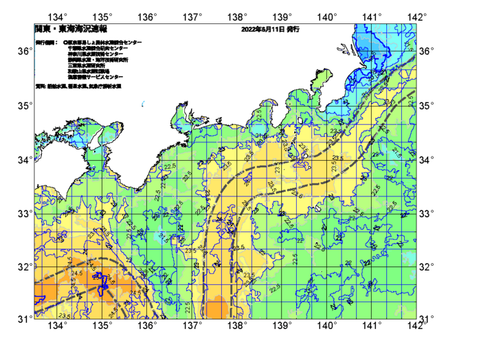 広域版海の天気図2022年6月11日